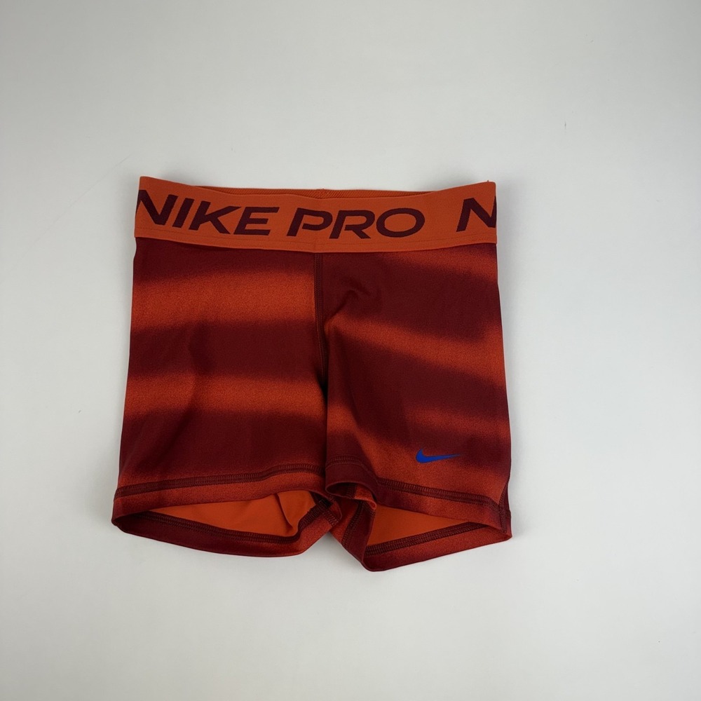 New Womens Nike Pro Mid-Rise 3" Red Marble Training Biker Shorts Size XSmall NWT